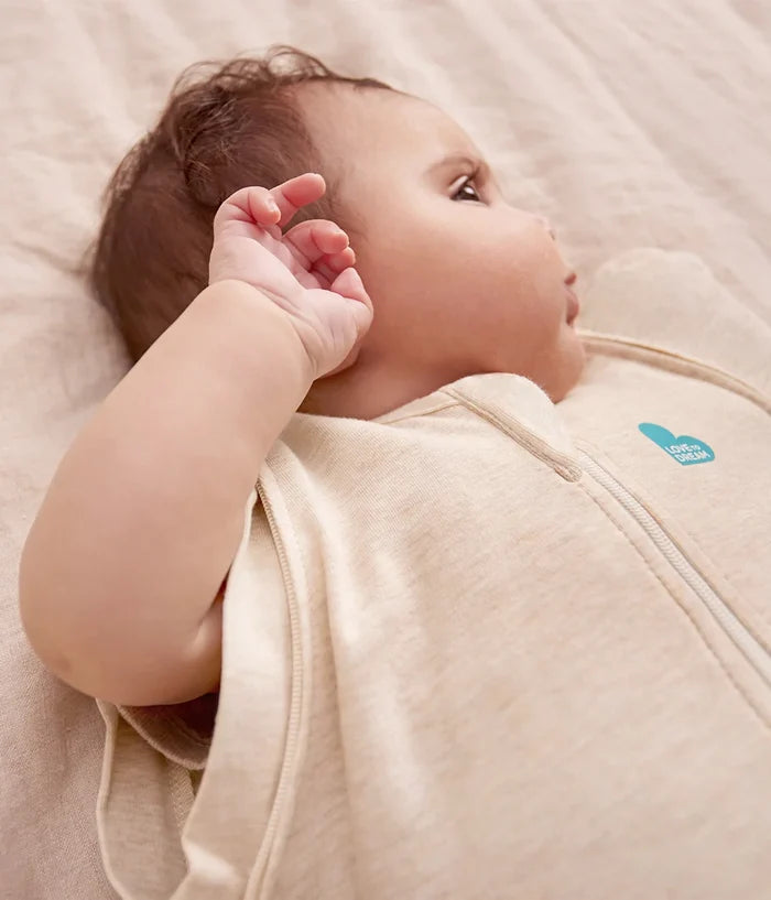 Love To Dream Swaddle UP Transition Bag Stretch Cotton (Oatmeal, 3-6 Months, Medium)