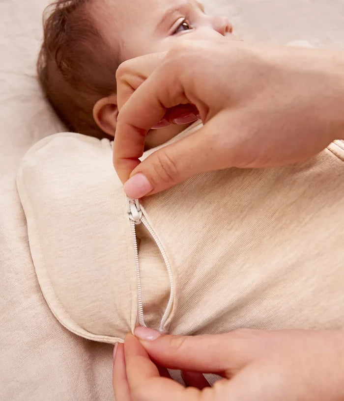 Love To Dream Swaddle UP Transition Bag Stretch Cotton (Oatmeal, 3-6 Months, Medium)