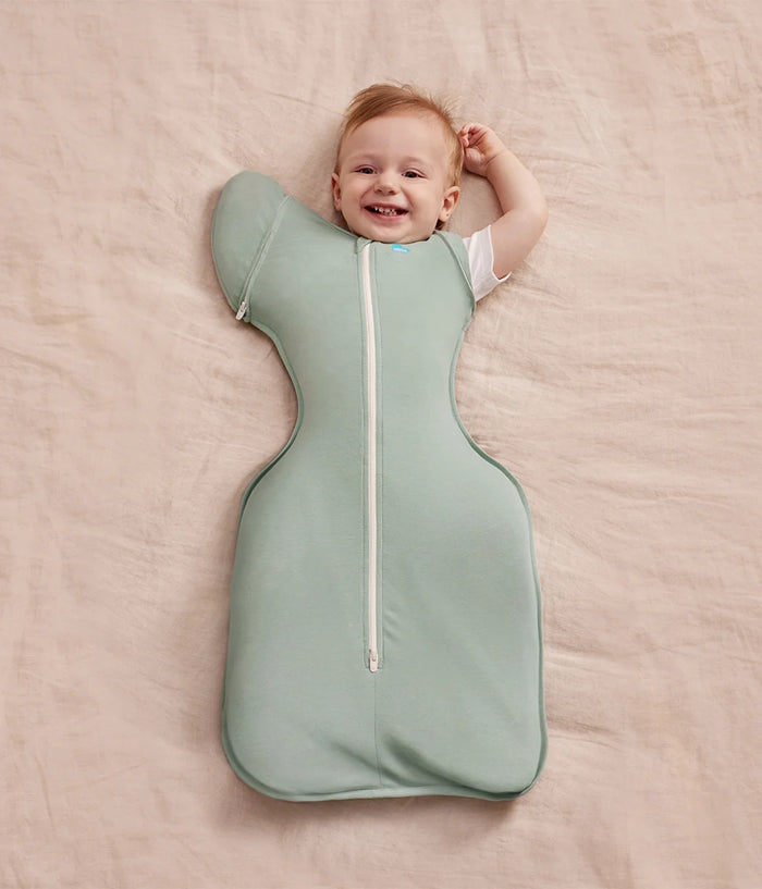 Love To Dream Swaddle UP Transition Bag Stretch Organic Cotton (Olive, 6 Months+, Large)