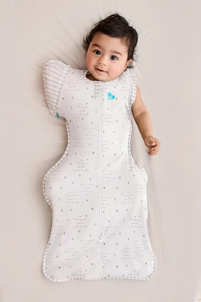 Love To Dream Swaddle UP Transition Bag Stretch Organic Cotton (You Are My White, 3-6 Months, Medium)