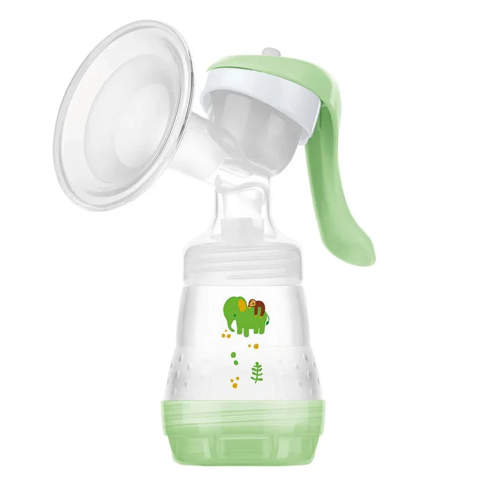 Mam Baby Breast Pump Manual Silicone Breastfeeding (Green, 0+)