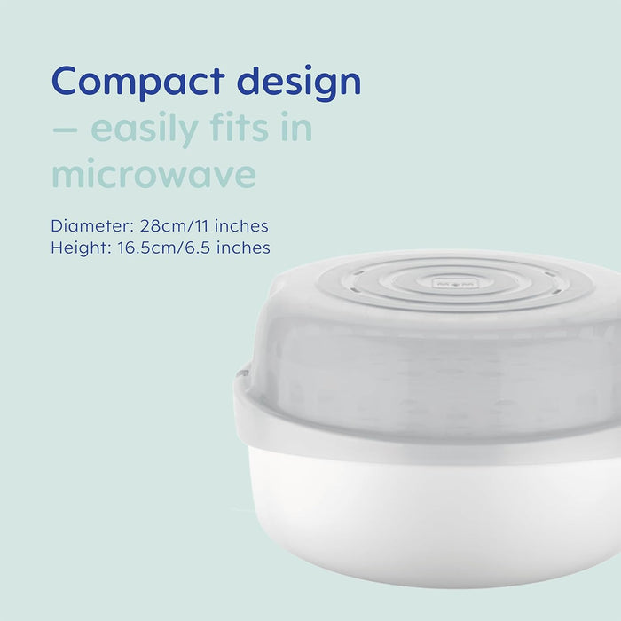 Mam Baby Microwave Steam Sterilizer  Microwave Steam Steriliser - 0 M+ |  White - Pack of 1