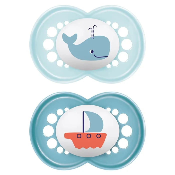 Mam Baby Original Silicone Pacifier Sealife - Pack of 2 (16M+)
