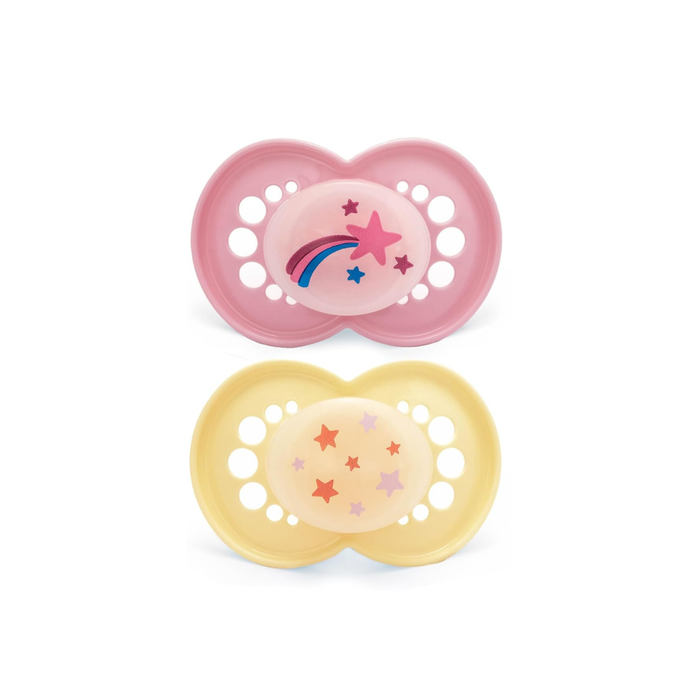 Mam Baby Original Start Night Silicone Pacifier Glow In The Dark - Pack of 2 (6M+)