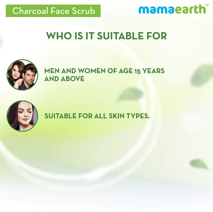 Mamaearth Charcoal Face Scrub For Oily Skin & Normal Skin With Charcoal & Walnut For Deep Exfoliation (100g)