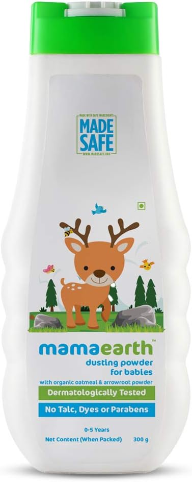 Mamaearth Dusting Powder With Organic Oatmeal & Arrowroot For Baby (300g)
