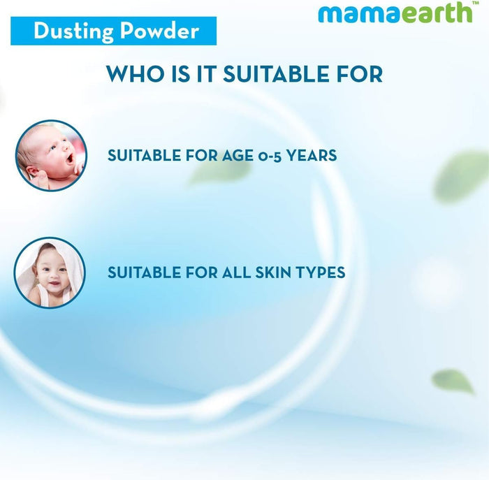 Mamaearth Dusting Powder With Organic Oatmeal & Arrowroot For Baby (300g)