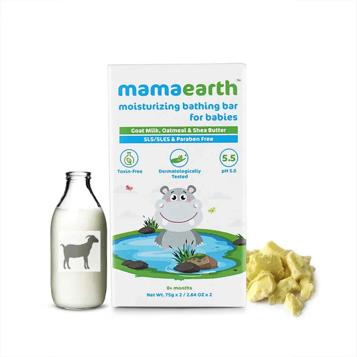 Mamaearth Moisturizing Bathing Bar Soap for Babies - Pack of 2 (75gm)