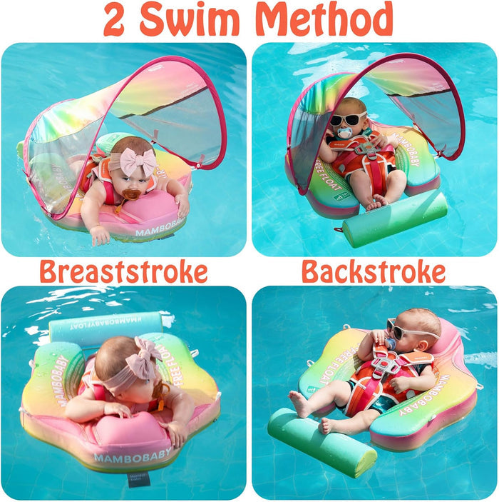 Mambobaby Float  Rainbow With Canopy