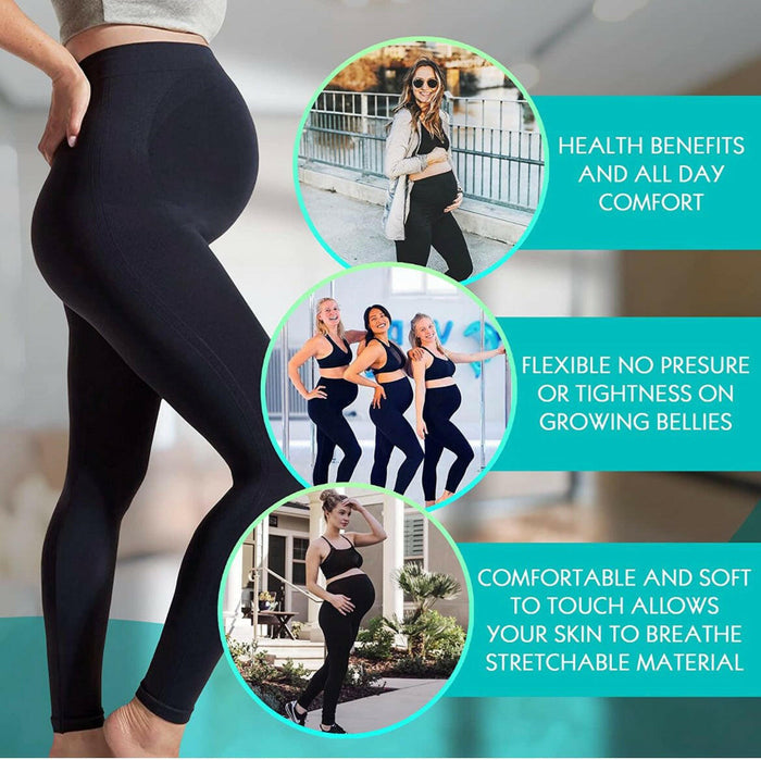 Maternity Leggings Active Wear Over The Bump Pants Pregnancy Shaping Over The Belly Postpartum Breastfeeding.