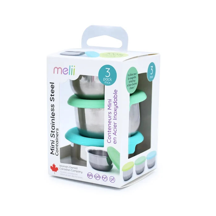 Melii Condiment Container Stainless Steel - Pack of 3