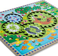 Melissa and Doug Animal Chase I-Spy Wooden Gear Puzzle
