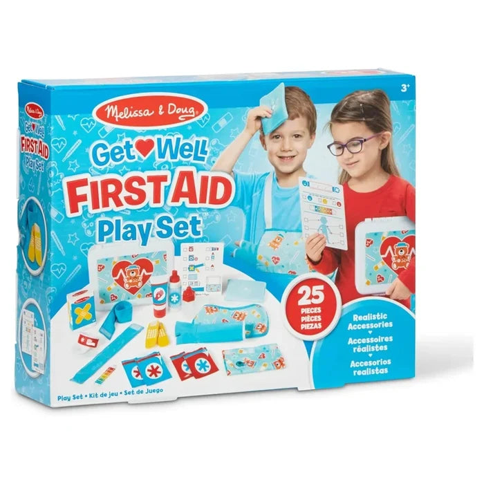 Melissa & Doug - Get Well First Aid Kit Play Set - 25 Pcs - Multicolor