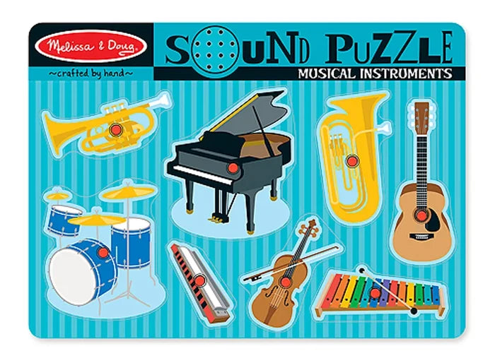 Melissa & Doug - Musical Instruments Sound Puzzle - 8 Pcs - Multicolor