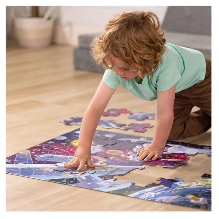 Melissa & Doug - Outer Space Glow-in-the-Dark Floor Puzzle - 48 Pcs - Multicolor