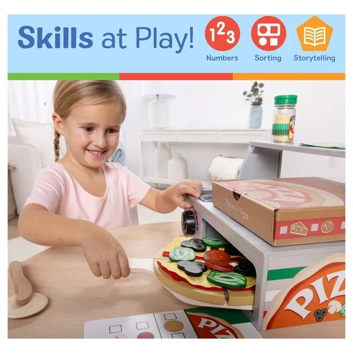 Melissa & Doug - Top & Bake Pizza Counter - 34 Pcs - Multicolor