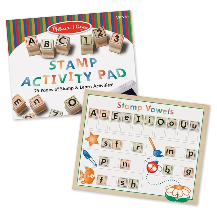 Melissa & Doug - Wooden ABC Activity Stamp Set - 71 Pcs - Multicolor