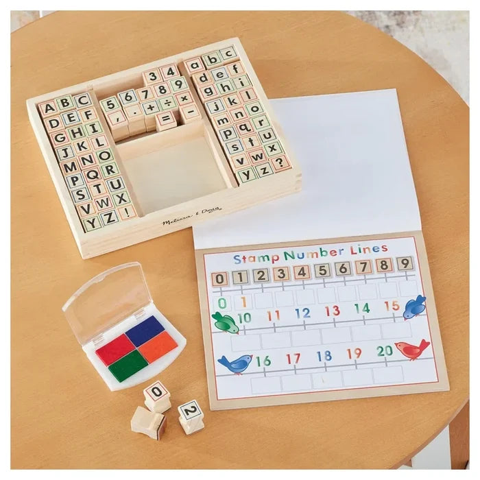 Melissa & Doug - Wooden ABC Activity Stamp Set - 71 Pcs - Multicolor