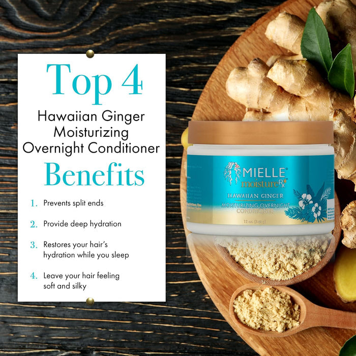 Mielle Moisture Rx Hawaiian Ginger Moisturizing Leave In Conditioner (12oz)