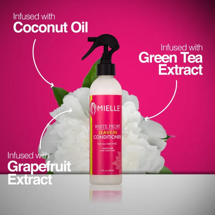 Mielle White Peony Leave In Conditioner (8oz)