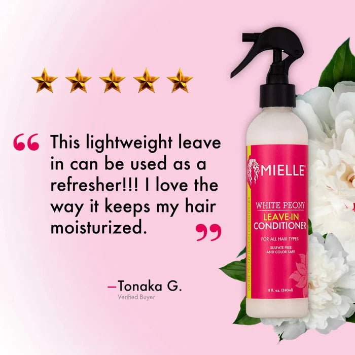 Mielle White Peony Leave In Conditioner (8oz)