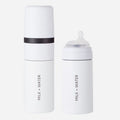 Milk + Water All In One Baby Bottle Stainless Steel (9oz, Arctic White, Fast Flow)
