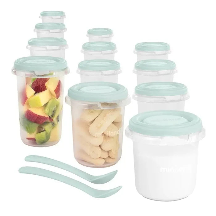 Miniland Baby Meal Storage Containers Hermisized Sets (Mint)