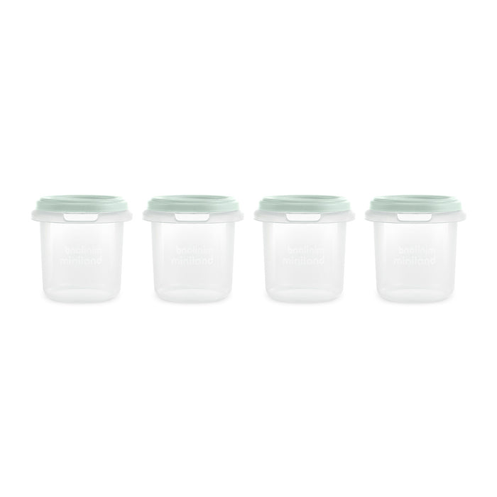 Miniland Hermisized Baby Food Containers (Mint Green) - Pack of 4