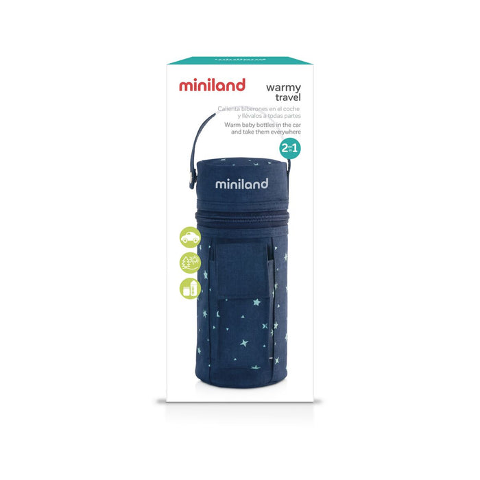 Miniland Warmy Travel Thermal Bottle Bag (Denim)