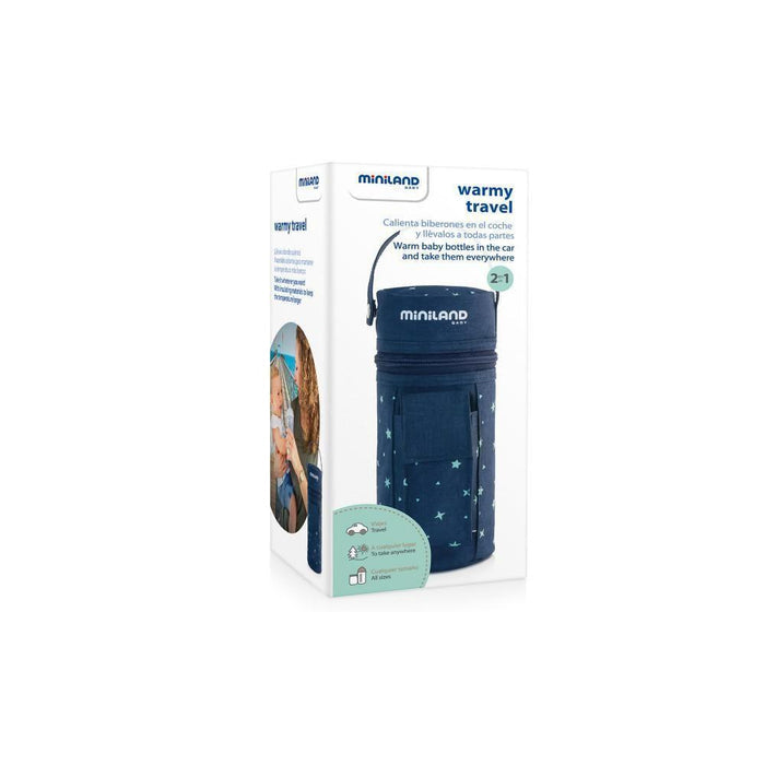 Miniland Warmy Travel Thermal Bottle Bag (Denim)