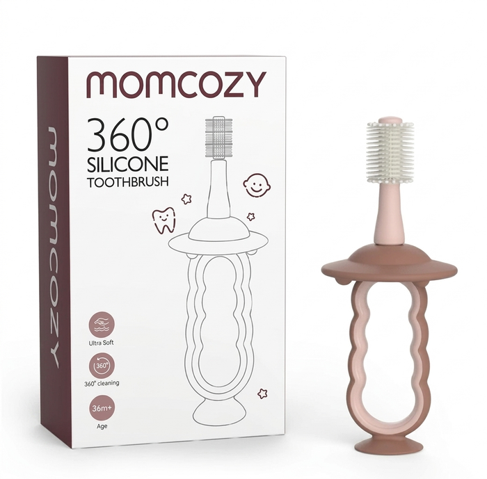 Momcozy 360° Baby Silicone Toothbrush and Tounge Cleaner