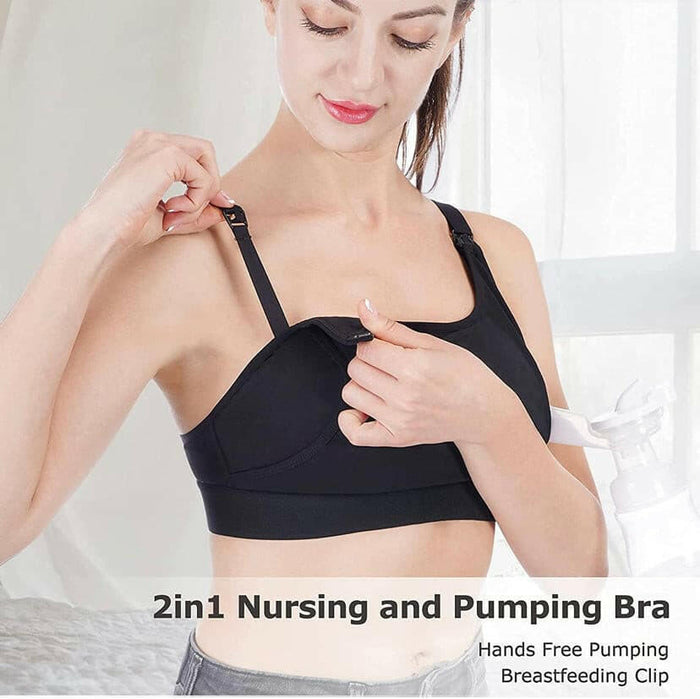 Momcozy Adjustable Breast-Pumps Holding and Nursing Bra.