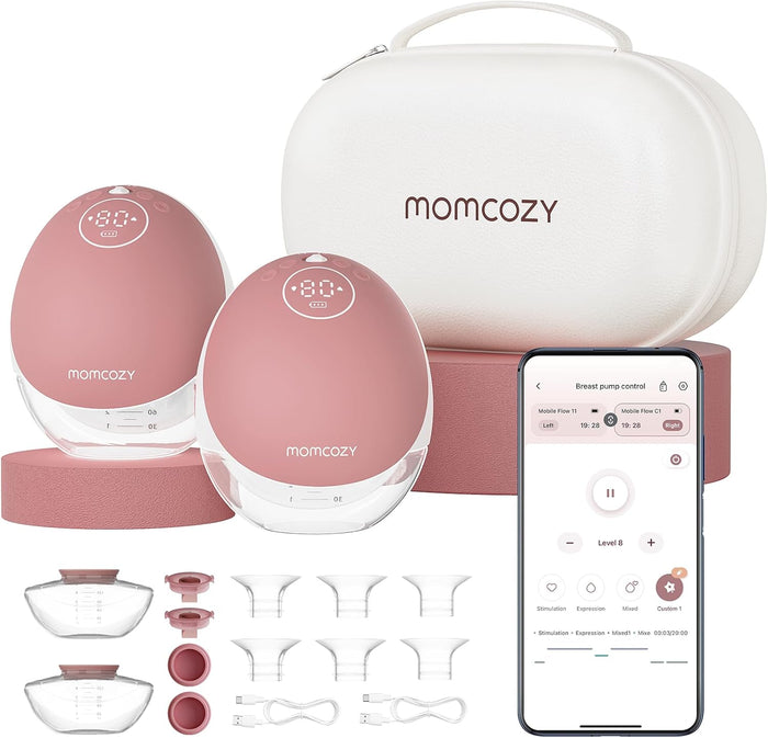 Momcozy Breast Pump M9 Mobile App Controlled (Cozy Red)