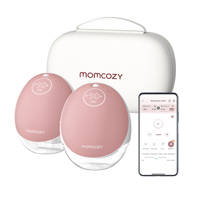 Momcozy Breast Pump M9 + Ultra Comfort Seamless Nursing Bra Package