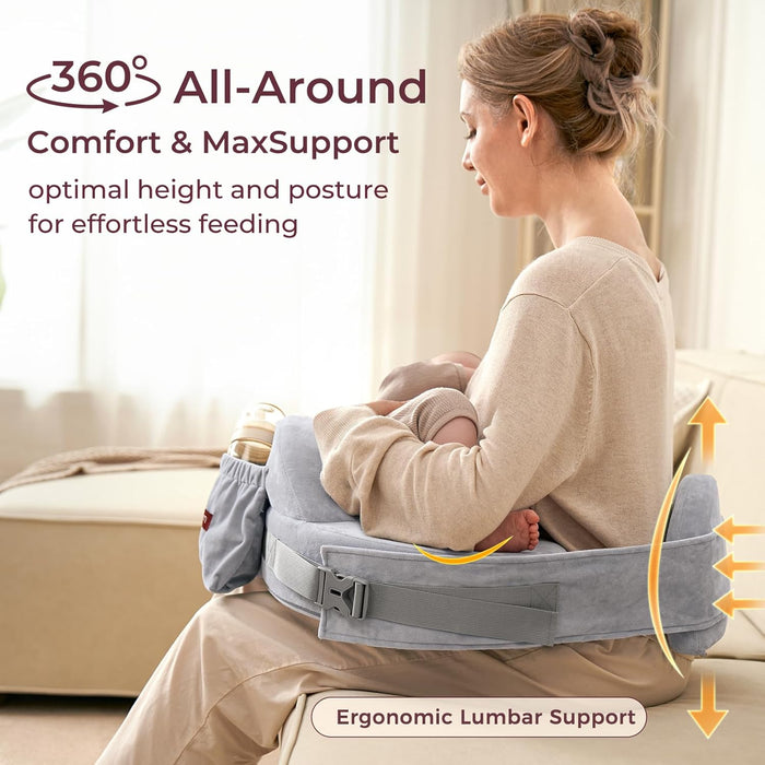 Momcozy CozyPro Nursing Pillow (Grey)