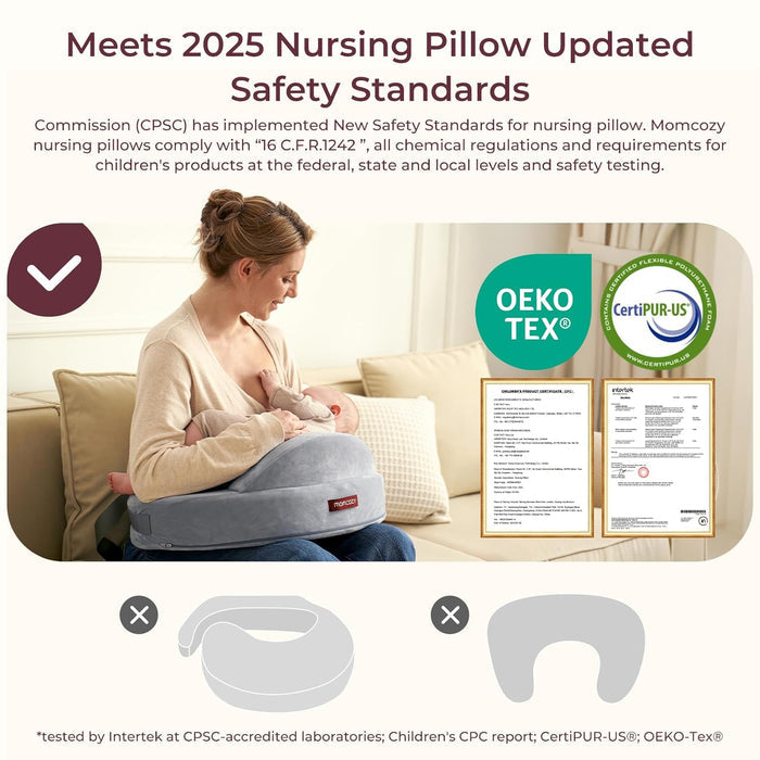 Momcozy CozyPro Nursing Pillow (Grey)