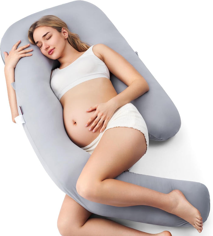 Momcozy Dreamline U Pro Pregnancy Pillow (Grey)