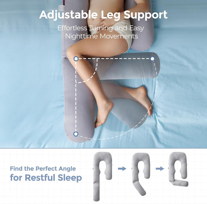 Momcozy Dreamline U Pro Pregnancy Pillow (Grey)