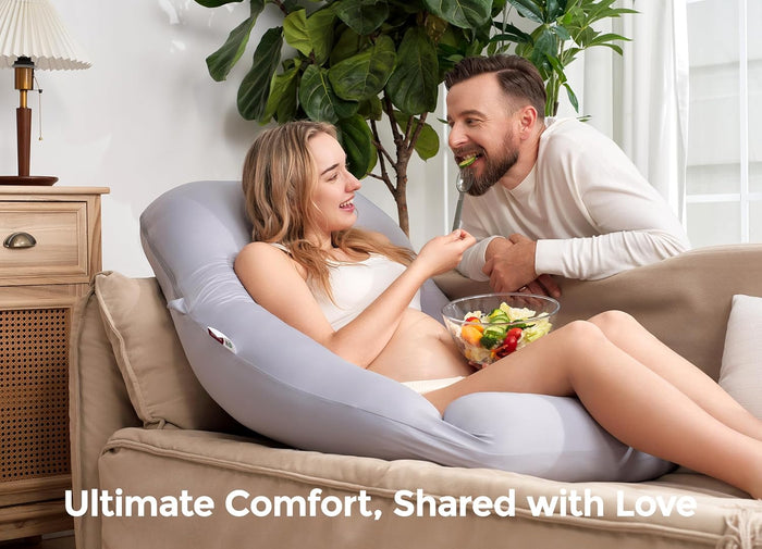 Momcozy Dreamline U Pro Pregnancy Pillow (Grey)
