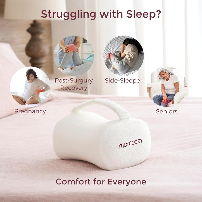 Momcozy Knee Pillow for Side Sleepers (White)