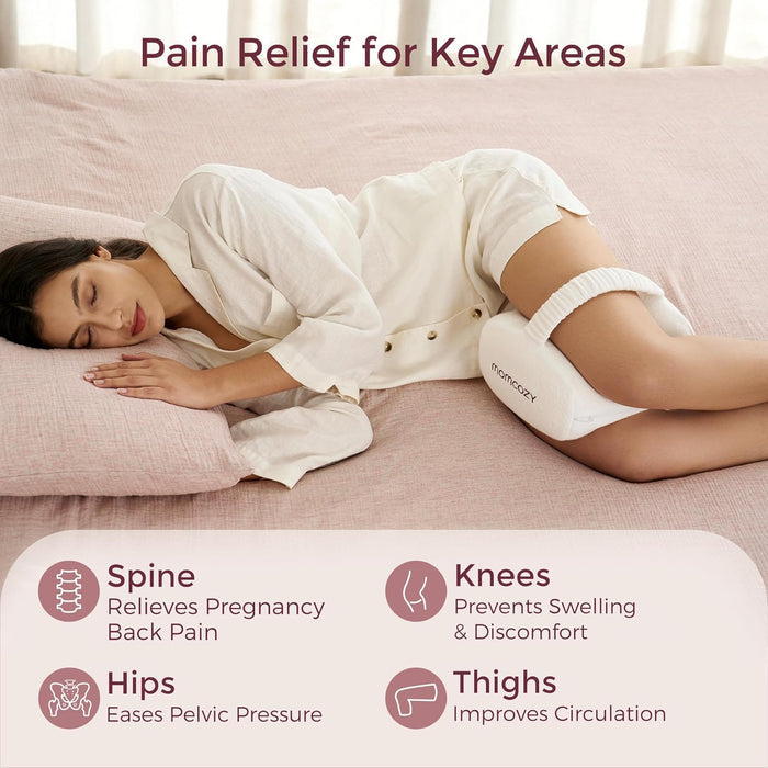 Momcozy Knee Pillow for Side Sleepers (White)