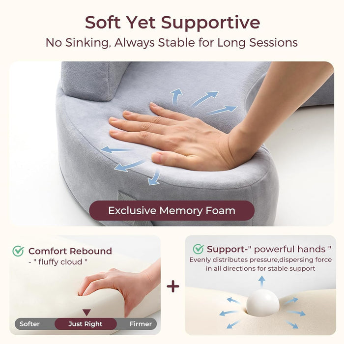Momcozy Memory Foam Nursing Pillow (Grey)