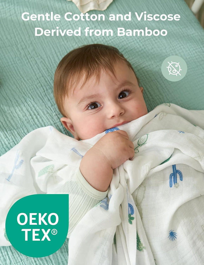 Momcozy Muslin Swaddle Blankets - Bravery (Pack of 4)
