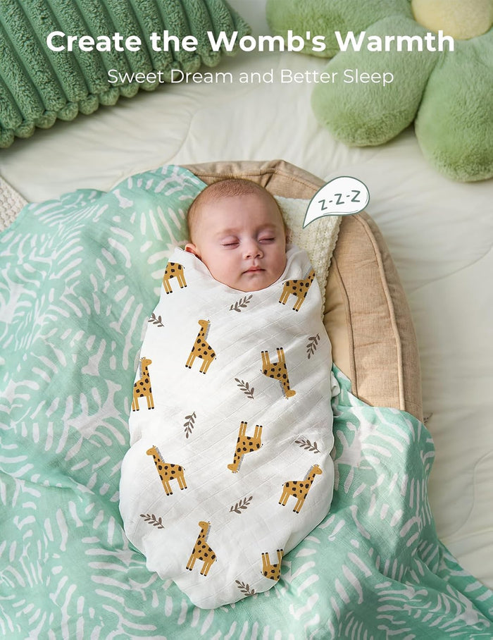 Momcozy Muslin Swaddle Blankets - Bravery (Pack of 4)