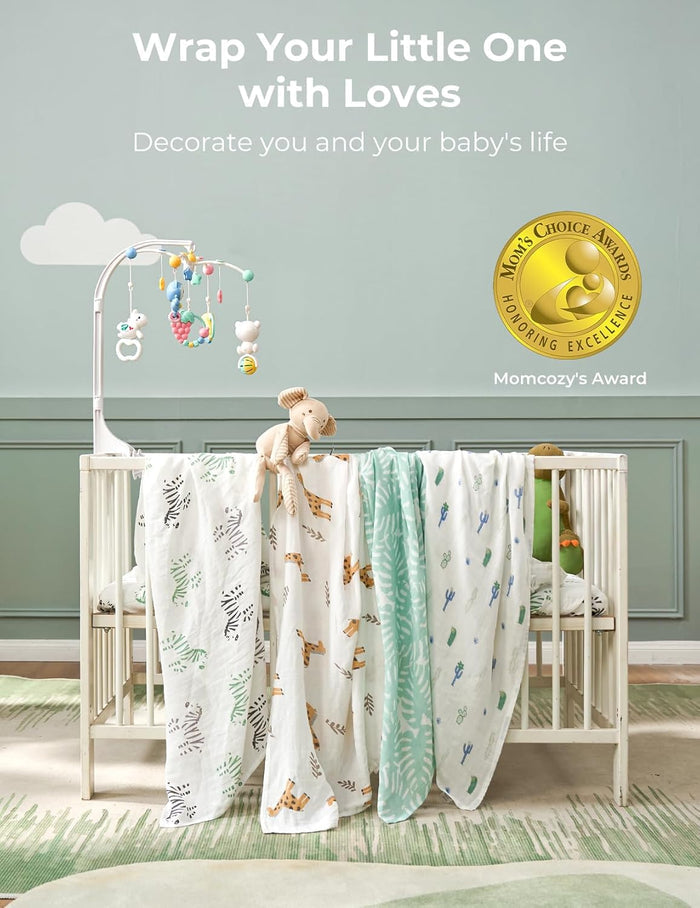 Momcozy Muslin Swaddle Blankets - Bravery (Pack of 4)