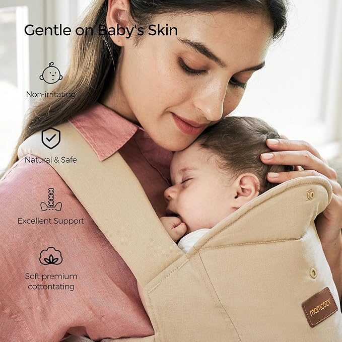 Momcozy Newborn Baby Carrier (Khaki)