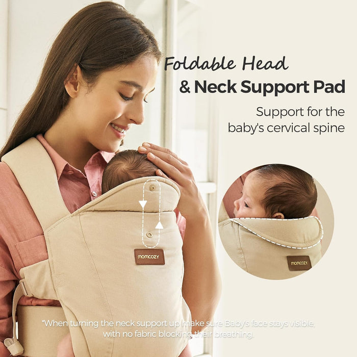Momcozy Newborn Baby Carrier (Khaki)
