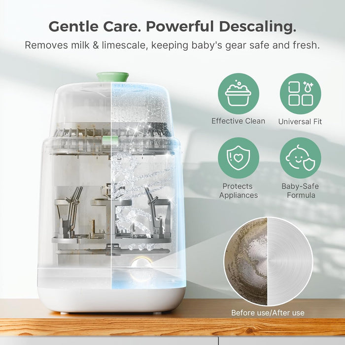 Momcozy Offical Descaling Tablets, Compatible KleanPal Pro Baby Bottle Washer (30 Tablets)