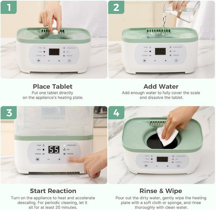 Momcozy Offical Descaling Tablets, Compatible KleanPal Pro Baby Bottle Washer (30 Tablets)