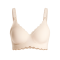 Momcozy Seamless Support Floral Nursing Bra with Jelly Strip (Cream)